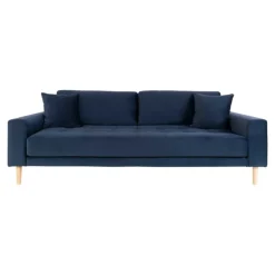 Lido 3 Personers Sofa - Sofa i mørkeblåt velour
