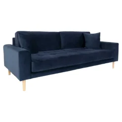 Lido 3 Personers Sofa - Sofa i mørkeblåt velour