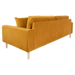 Lido 3 Personers Sofa i sennepsgult velour