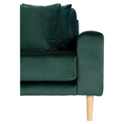 Lido - Venstrevendt Chaiselongsofa - Mørkegrøn velour