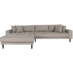 Lido - Venstrevendt Chaiselongsofa - Beige stof