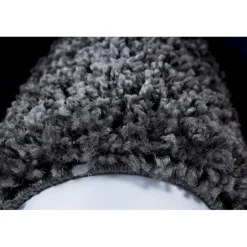 Life Rund Shaggy tæppe Ramme - Grå