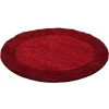 Life Rund Shaggy tæppe Ramme - Rød