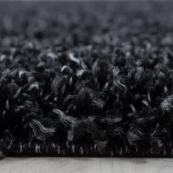 Life Shaggy tæppe Ensfarvet - Antracit