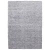 Life Shaggy tæppe Ensfarvet - Lysegrå
