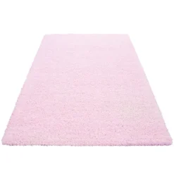Life Shaggy tæppe Ensfarvet - Pink