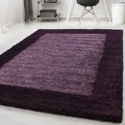 Life Shaggy tæppe Ramme - Lilla