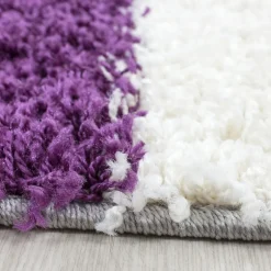 Life Shaggy tæppe Ternet - Lilla