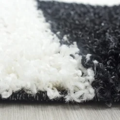 Life Shaggy tæppe Ternet - Sort