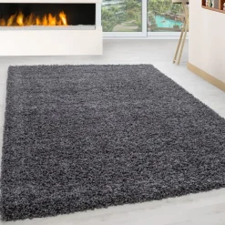 Life Shaggy Tæppeløber Ensfarvet - Grå