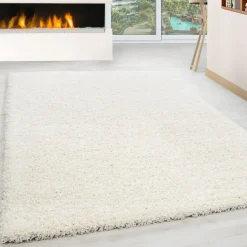 Life Shaggy Tæppeløber Ensfarvet - Creme