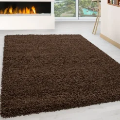 Life Shaggy Tæppeløber Ensfarvet - Brun