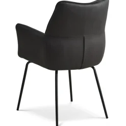 LilySpisestuestol med armlæn - Micro læder