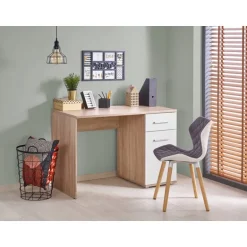 LIMA B-1 Skrivebord, - Hvid / Sonoma eg.