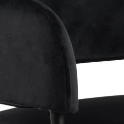 Lima spisebordsstol med armlæn sort stof