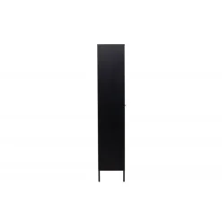 Lima Vitrineskab 80x180 cm med 2 låger og 4 hylder - glas og sort stål