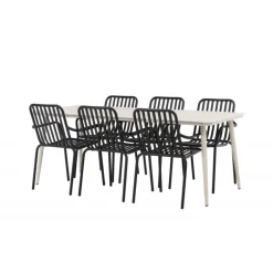 Lina e Loungesæt - Havemøbelsæt - Beige,Sort