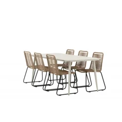 Lina Loungesæt - Havemøbelsæt - Beige,Brun