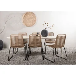 Lina Loungesæt - Havemøbelsæt - Beige,Brun