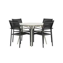 Lina Rund Loungesæt - Havemøbelsæt - Beige,Sort