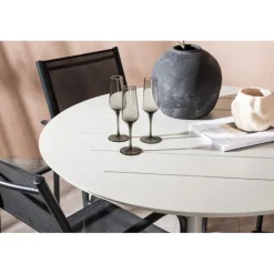 Lina Rund Loungesæt - Havemøbelsæt - Beige,Sort