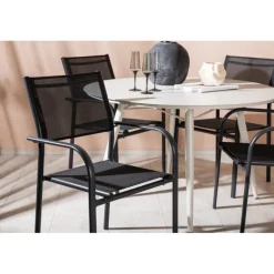 Lina Rund Loungesæt - Havemøbelsæt - Beige,Sort