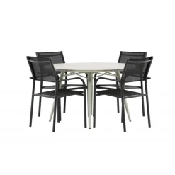 Lina Rund Loungesæt - Havemøbelsæt - Beige,Sort