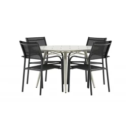 Lina Rund Loungesæt - Havemøbelsæt - Beige,Sort