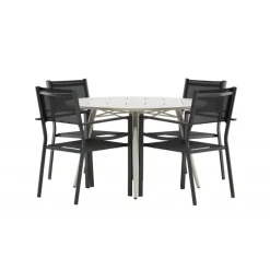 Lina Rund Loungesæt - Havemøbelsæt - Beige,Sort