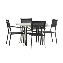 Lina Rund Loungesæt - Havemøbelsæt - Beige,Sort