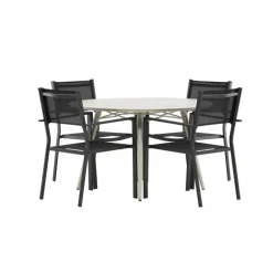 Lina Rund Loungesæt - Havemøbelsæt - Beige,Sort