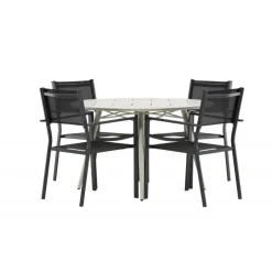 Lina Rund Loungesæt - Havemøbelsæt - Beige,Sort