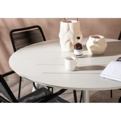 Lina Rund Loungesæt - Havemøbelsæt - Beige,Sort