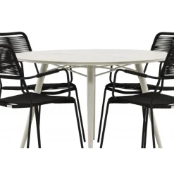 Lina Rund Loungesæt - Havemøbelsæt - Beige,Sort