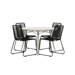 Lina Rund Loungesæt - Havemøbelsæt - Beige,Sort