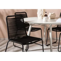 Lina Rund Loungesæt - Havemøbelsæt - Beige,Sort