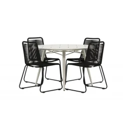 Lina Rund Loungesæt - Havemøbelsæt - Beige,Sort