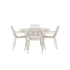 Lina Rundt Loungesæt - Havemøbelsæt - Beige