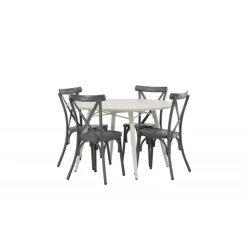 Lina Rundt Loungesæt - Havemøbelsæt - Beige,Mørkegrå