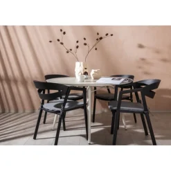 Lina Rundt Loungesæt - Havemøbelsæt - Beige,Sort