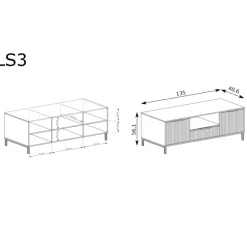 LINKaSTYLE TV bord LS3