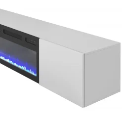 LIVO RTV 180 TV bord med pejs, Hvid