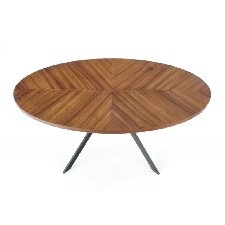 LOCARNO bord, - Valnød / Sort