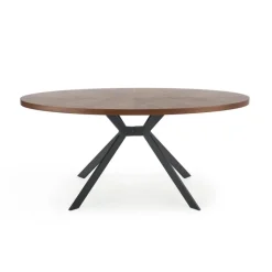 LOCARNO bord, - Valnød / Sort