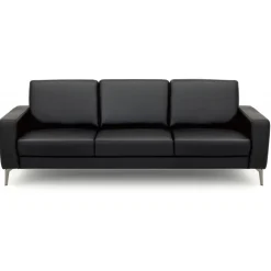 Lodbjerg 3 pers lædersofa