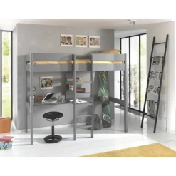 Loftseng Pino 90 x 200 cm – grå