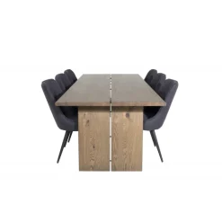 Logger t Spisebordssæt - Sort og Natur