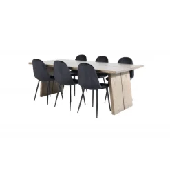 Logger t Spisebordssæt - Sort og Natur