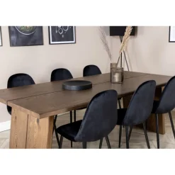 Logger t Spisebordssæt - Sort og Natur