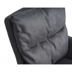 Lotus Spisebordsstol med armlæn - Mørkeblå micro læder bull